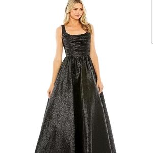Mac Duggal Shimmering Black Maxi Dress